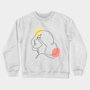 Line art of a confident woman Crewneck Sweatshirt